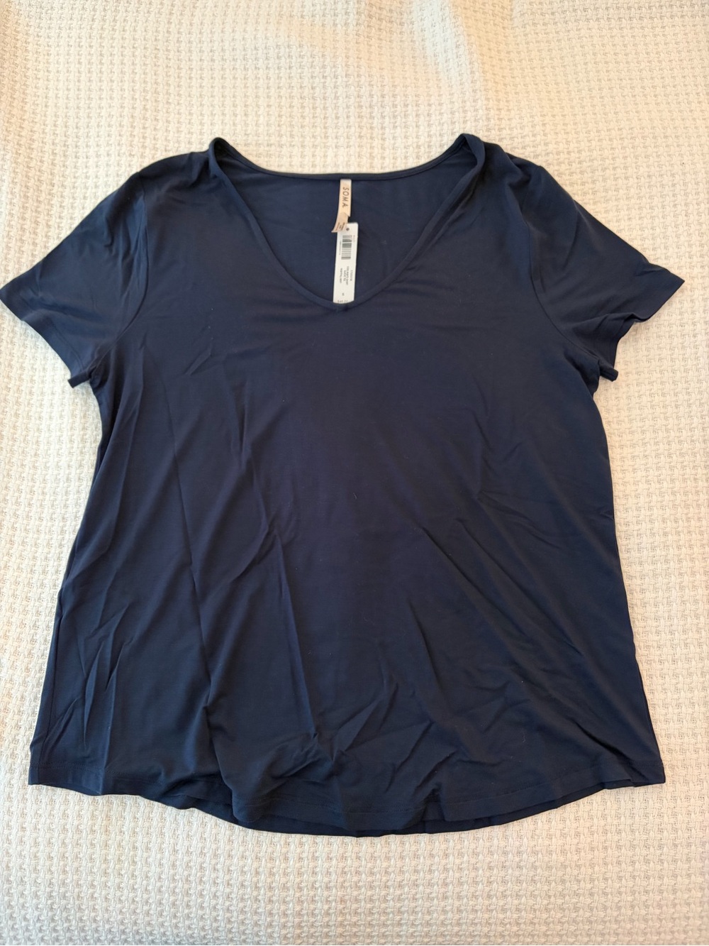 Soma Navy V-Neck Short Sleeve Sleep Tee